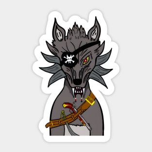 BussyWolves Pirate wolf Sticker